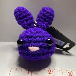 CROCHET MINI MOCHIBUN KEYCHAIN- AMETHYST